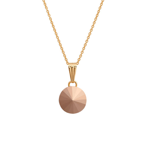 Pakabukas "Klaris II (Rožių auksas)" su Swarovski™ kristalais